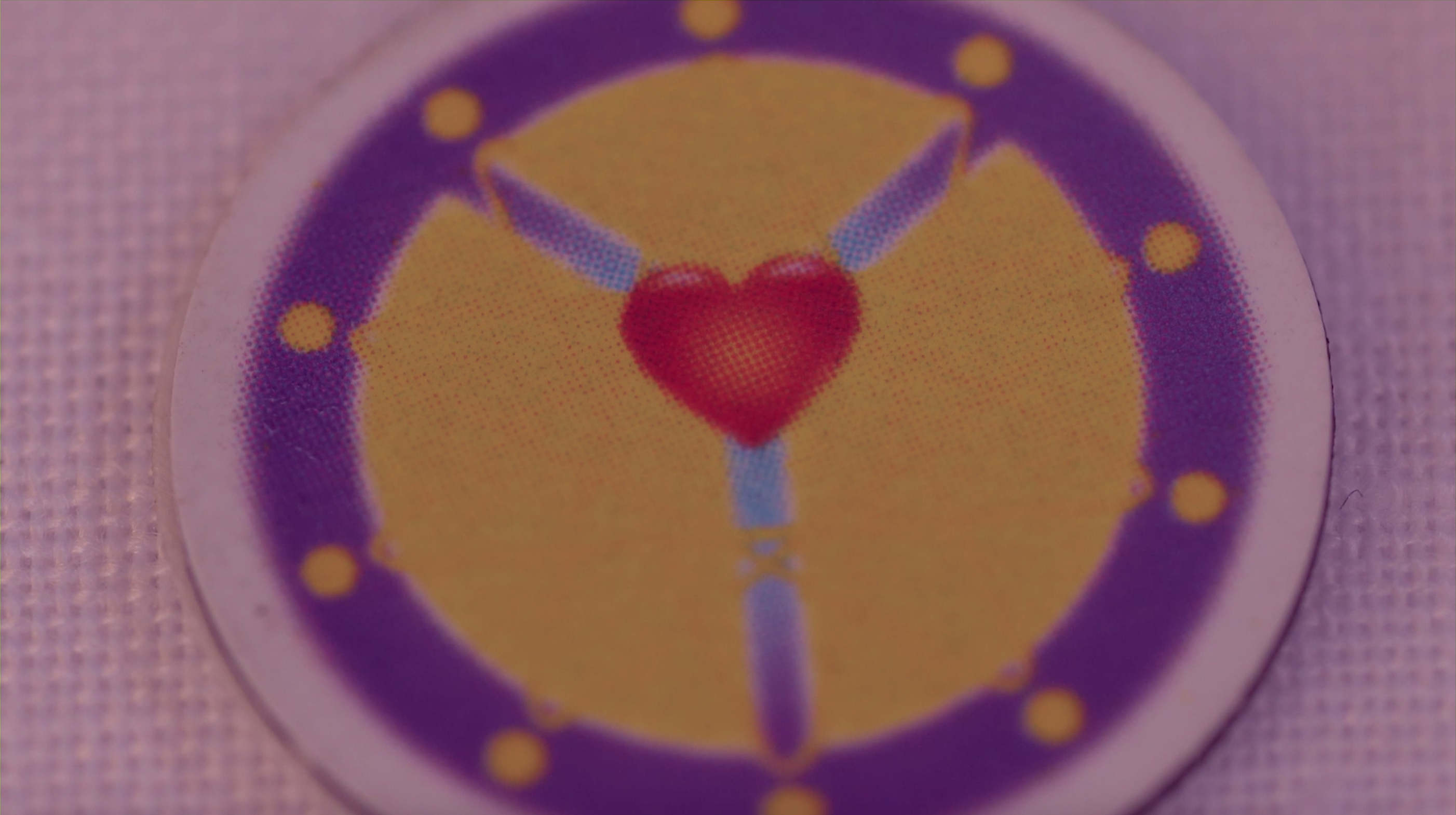 Close-up of EMR protection card for daily electromagnetic balance